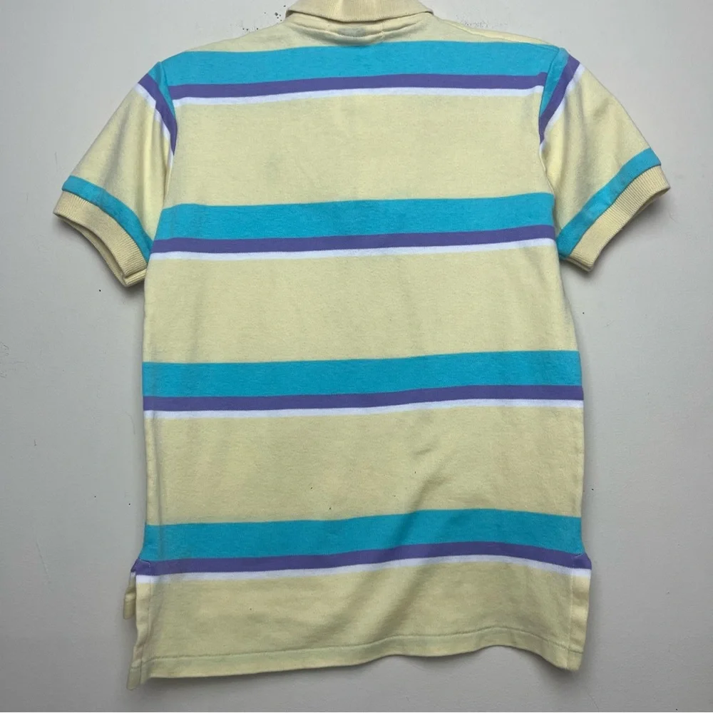 VTG Polo‎ By Ralph Lauren Shirt Youth Medium USA Cotton 80's Yellow Striped